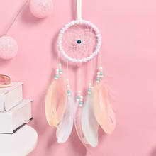 Wall Dreamcatcher Led Handmade Feather Dream Catcher Braided Wind Chimes Art For room decoration Hanging home decor Decoration 2024 - buy cheap