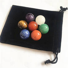 7 bolas de chakra naturais coloridas, cristais de pedras de cura, artesanato popular para feng shui 2024 - compre barato