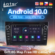 Radio con GPS para coche, reproductor Multimedia con Android 10,0, PX6, 2DIN, DVD, estéreo, vídeo, para Peugeot 408/308, 2007 - 2012 2024 - compra barato