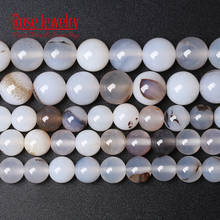 Free Shipping Wholesale Natural Stone Flowers Agates Round Loose Beads 15" Strand 4 6 8 10 12 MM Pick Size for Jewelry Making 2024 - buy cheap