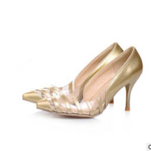 Туфли-лодочки женские с острым закрытым носком, пикантная кожаная обувь на тонком высоком каблуке, с полоской сзади, офисные туфли для работы, большой размер 47, лето 2024 - купить недорого