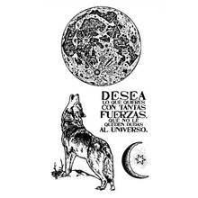Cosmos wolf Transparent Clear Silicone Stamp/Seal for DIY scrapbooking/photo album Decorative clear stamp 2024 - buy cheap