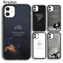 Krajews lonely jonghyun letras shinee telefone capa para iphone 5S 6s 7 8 plus x xs xr 11 12 pro max samsung galaxy s8 s9 s10 2024 - compre barato