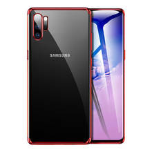 For Samsung Galaxy Note 10 Case Soft Silicone Slim plating transparent Protect Back cover case For samsung note 10 pro plus 10+ 2024 - buy cheap