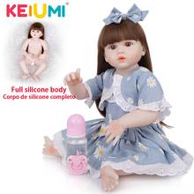 Keiumi-boneca para bebês, boneca realista para crianças pequenas, silicone macio, princesa 2024 - compre barato