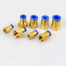 Pcf encaixe de tubulação de ar, 6 8 10 12mm, tubo de mangueira 1/4 "5/8" bsp 7/8 "fêmea, conector pneumático de fio de bronze, conector rápido de articulação 2024 - compre barato