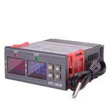Controlador de temperatura Digital STC-3018, termostato C/F de 12V, 24V y 220V, relé de 10A, termorregulador, calefacción, refrigeración, pantalla Digital 2024 - compra barato
