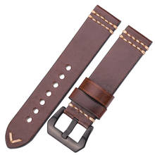 HENGRC Watch Strap 18mm 20mm 22mm 24mm Cowhide Watchbands Women Men Genuine Leather Bracelet Belt Accessories 2024 - buy cheap