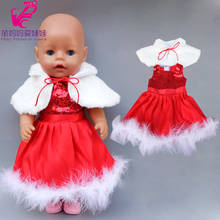 Кукла Одежда 43 см детская кукла зимнее платье подходит 18 дюймов девочка кукла одежда платье девочка подарок 2024 - купить недорого