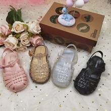 Ins New Mini Melissa Summer sandals Girl and boy Roma Shoes Soft Sparke Fashion Jelly Shoes Melissa Beach Sandals Shoes HMI025 2024 - buy cheap