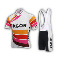 Fagor-Conjunto de Ropa de Ciclismo de carreras, Ropa de manga corta de equipo Retro clásico, Maillot de Ciclismo de verano 2024 - compra barato