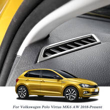 Для Volkswagen Polo Virtus MK6 AW 2018-2020 автомобильный Стайлинг внутренняя приборная панель розетка рамка с блестками наклейка Внутренняя Рамка аксессуар 2024 - купить недорого