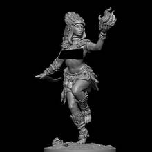 Figura de resina 1/24 antiga fantasia mulher guerreiro suporte modelo sem pintura figura kit construção 2024 - compre barato