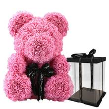 Искусственные цветы «сделай сам» Роза из пены медведь домашний Декор Искусственный медведь подарок на день Святого Валентина праздничные вечерние искусственные цветы 2024 - купить недорого