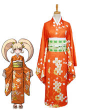 Disfraz de Danganronpa 2 Saionji Hiyoko, Kimono, Yukata, juegos de Cosplay 2024 - compra barato