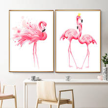 60*80cm Flamingo Cartoon Printed Cross Stitch Needlework,DIY Living Room Decoration,Sets For Embroidery kit Silk Thread 2024 - buy cheap