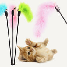 Игрушка для кошек, палочка с перьями, котенок, тизер, индейка с перьями, Интерактивная палочка для тренировок 2024 - купить недорого