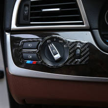 Carbon Fiber Car Headlight Button Cover Switch Button Trim Cover Sticker For BMW 5 7 Series X3 X4 F01 F10 F25 F26 Accessories 2024 - buy cheap