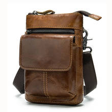 Boleke bolsa de cintura de couro masculina, multifuncional, bolsa de cinto, bolsa de ombro pequena 2024 - compre barato