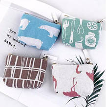 Mini billetera de tela para mujer, bolso de mano pequeño con soporte de tarjeta, monedero con cremallera, a la moda 2024 - compra barato