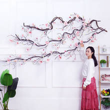 300cm Silk Magnolia Flowers Wall Hanging Ivy Vine Artificial Orchid Garland Tree Branch Liana Home Party Wedding Arch Decoration 2024 - buy cheap