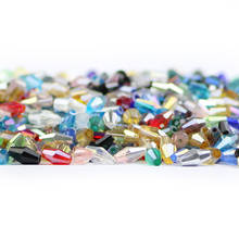 Hgklbb contas de cristal áustria longa, 100 peças 4*8mm contas espaçadoras soltas de vidro para fazer joias pulseira diy 2024 - compre barato