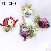 Yo cho pulseira de casamento, bracelete com flores, espessura bufante, bracelete de pulso, damas de honra, casamento, irmã, inverno 2024 - compre barato