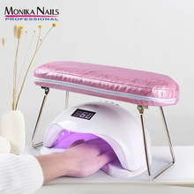 Monika-cojín de cuero rosa para manicura, almohada para reposabrazos con soporte de acero inoxidable, soporte para muñeca, mano y brazo, herramienta de manicura 2024 - compra barato