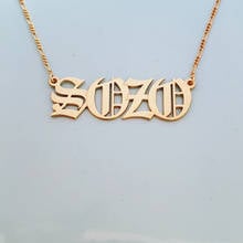 Gothic Jewelry Custom Name Pendant Necklace For Women Men Mother's Day Gift Hip Hop Figaro Chain Personalized Choker Necklace 2024 - buy cheap