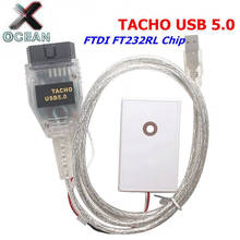 Herramienta de diagnóstico de coche, accesorio para VAG TACHO USB 5,0, FTDI FT245RL Chip OBD2, Tacho5.0 para Vag, última versión MCU 24C32 24C64 2024 - compra barato