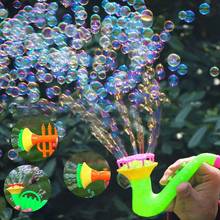 Burbuja creativa de verano para niños, Trompeta con múltiples agujeros, jabón de agua, soplando burbujas al aire libre, juguete para niños, regalos 2024 - compra barato