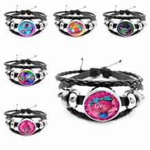 2020 New Cartoon Magic Hair Elves Glass Convex Round Snap Black Hand-made Bracelet Personalized Bracelet Jewelry 2024 - buy cheap