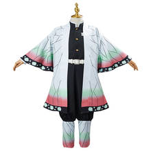 Demon Slayer Kochou Shinobu Cosplay Costume Girls Kimono Japanese Uniform Halloween Carnival Fancy Dress Kids Children 2024 - buy cheap