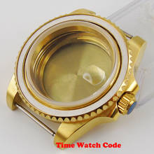Caja de reloj automática para hombre, accesorio chapado en oro de 40mm, compatible con ETA 2836 2824 Miyota 8215 8205 821A DG 2813 Mingzhu 2813 3804, movimiento 2024 - compra barato
