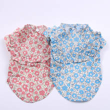 New Floral Dog Cat Shirt T-shirt  Princess Pet Puppy Shirts Spring/Summer Clothing Apparel 5 Sizes 2024 - buy cheap