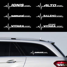 2 шт. креативные наклейки на боковое окно автомобиля отражающие Декоративные наклейки для Suzuki Кожанный чехол для ключей от Suzuki Grand Vitara IGNIS ALTO Samurai Baleno SX4 Swift Jimny 2024 - купить недорого
