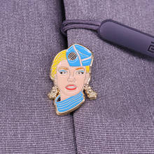 Britney music pin trendy stewardess uniform brooch 2024 - buy cheap