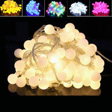 Guirnalda de luces LED en forma de bola de Navidad, guirnalda de luces LED en forma de bola, 10M-50M, decoración para fiesta de boda 2024 - compra barato