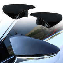 Высокое качество 2 шт Автомобильная ABS черная дверь Ox рога зеркало заднего вида крышка подходит для Lexus ES300h ES350 2019 2020 аксессуары 2024 - купить недорого