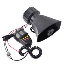 Universal 12V Car Van Alarm Police Fire Loud Speaker Air Horn Black 100W 2024 - buy cheap