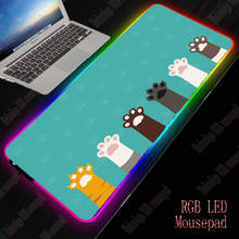 XGZ Cute Cat Claw Gaming RGB Large Mouse Pad Gamer Big  Mat Computer pad Led Backlight Mause  Keyboard Desk  2024 - buy cheap