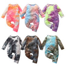 Baby Boys Girls Clothes Boy Girls Autumn Romper Baby Kids Toddler Long Sleeve Tie Dye Print O-neck Romper Infant Cotton Clothing 2024 - buy cheap