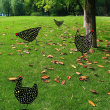 5 pçs galinha quintal decoração do gramado estacas jardinagem ornamentos acrílico preto frango arte jardinagem presente decoração quintal arte criativa nova 2024 - compre barato