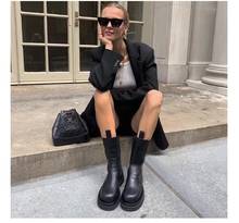 Chelsea botas femininas de luxo, novas botas cano baixo para inverno, sapatos de plataforma, calcanhar volumoso, designer de marca bv 2024 - compre barato