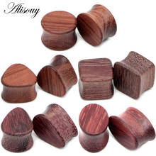 Alisouy 2PCS Fashion Wood Ear Plugs Flesh Tunnels Gauges Kit Expanders Solid 8mm-25mm Anti-allergic Body Piercing Jewelry 2024 - buy cheap