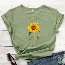 Camiseta de colores You Are My Sunshine para mujer, camisetas divertidas con pata de perro girasol, camisetas de estética para mujer, camiseta inspiradora cristiano con cuello 2024 - compra barato