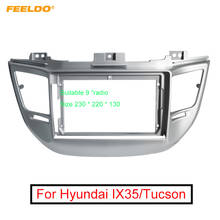 FEELDO-Adaptador de marco de Audio estéreo para coche, Kit de marco de montaje de Panel de salpicadero de pantalla grande de 9 pulgadas, 2DIN, para Hyundai IX35/Tucson 2024 - compra barato