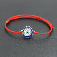 Inlay Zircon Turkish Blue Evil Eye Bracelet Red Rope Thread Cords Woven Chakra Bracelets For Women Men Couples Jewelry Gift 2024 - buy cheap