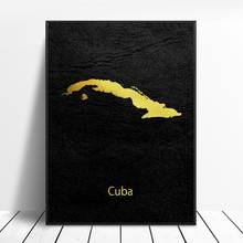 Mapa dourado preto com arte em tela, pintura de arte em tela, pôster de parede, pintura minimalista moderna para decoração de quarto e sala de estar 2024 - compre barato