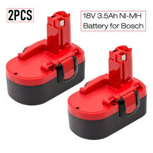 2 pçs 3500mah nimh ni-mh 18v ferramentas elétricas bateria recarregável para bosch GSR18VE-2 PSR18VE-2 bat025 bat026 bat180 bat181 bat189 2024 - compre barato